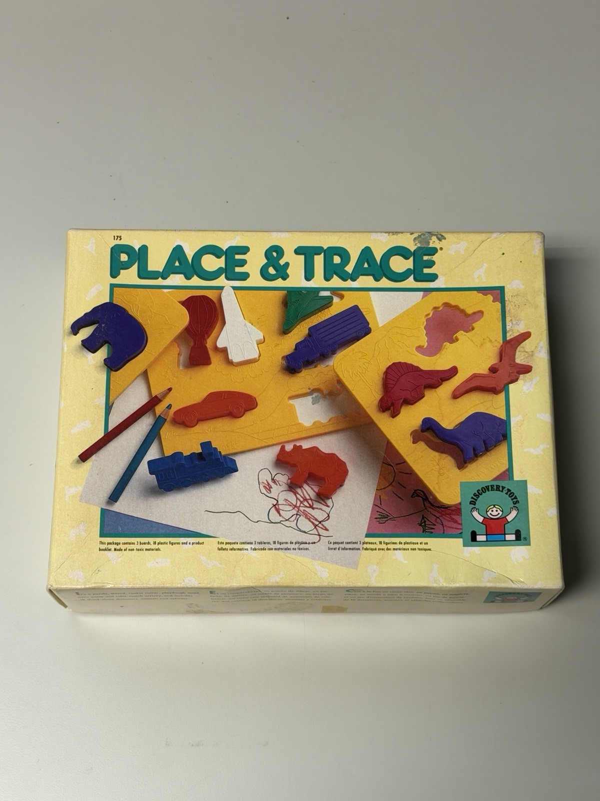 Vintage Place & Trace Puzzle Stencil Set Discovery Toys Complete 1980s/1990s
