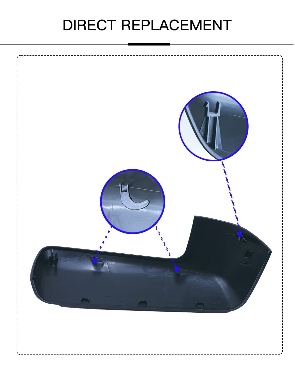 Textured Black Mirror Cap for 2019 2024 Chevy GMC