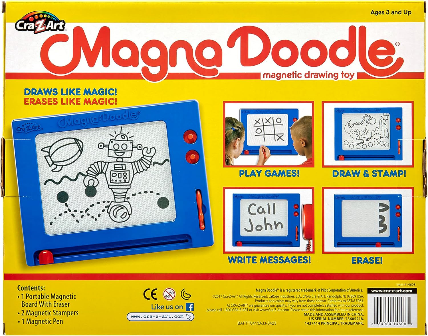 Cra-Z-Art Retro Magna Doodle – 50 Years of Creative Fun – Classic Magnetic Drawi