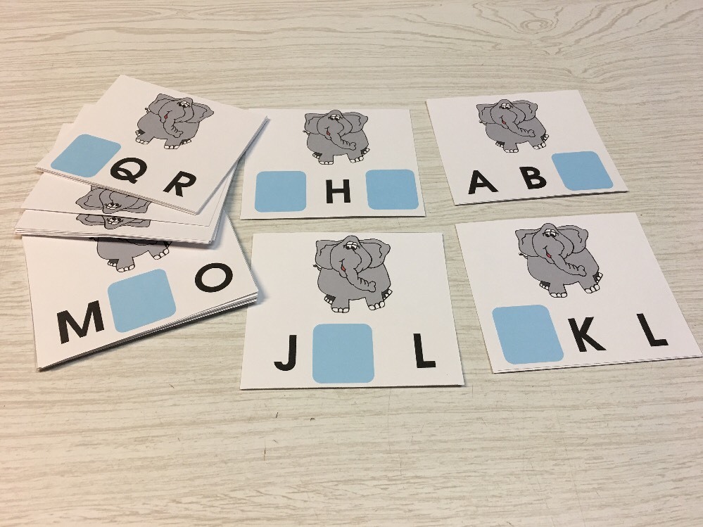 Elephant – Missing Letter Alphabets -Laminated Activity Set – Teaching Supplies