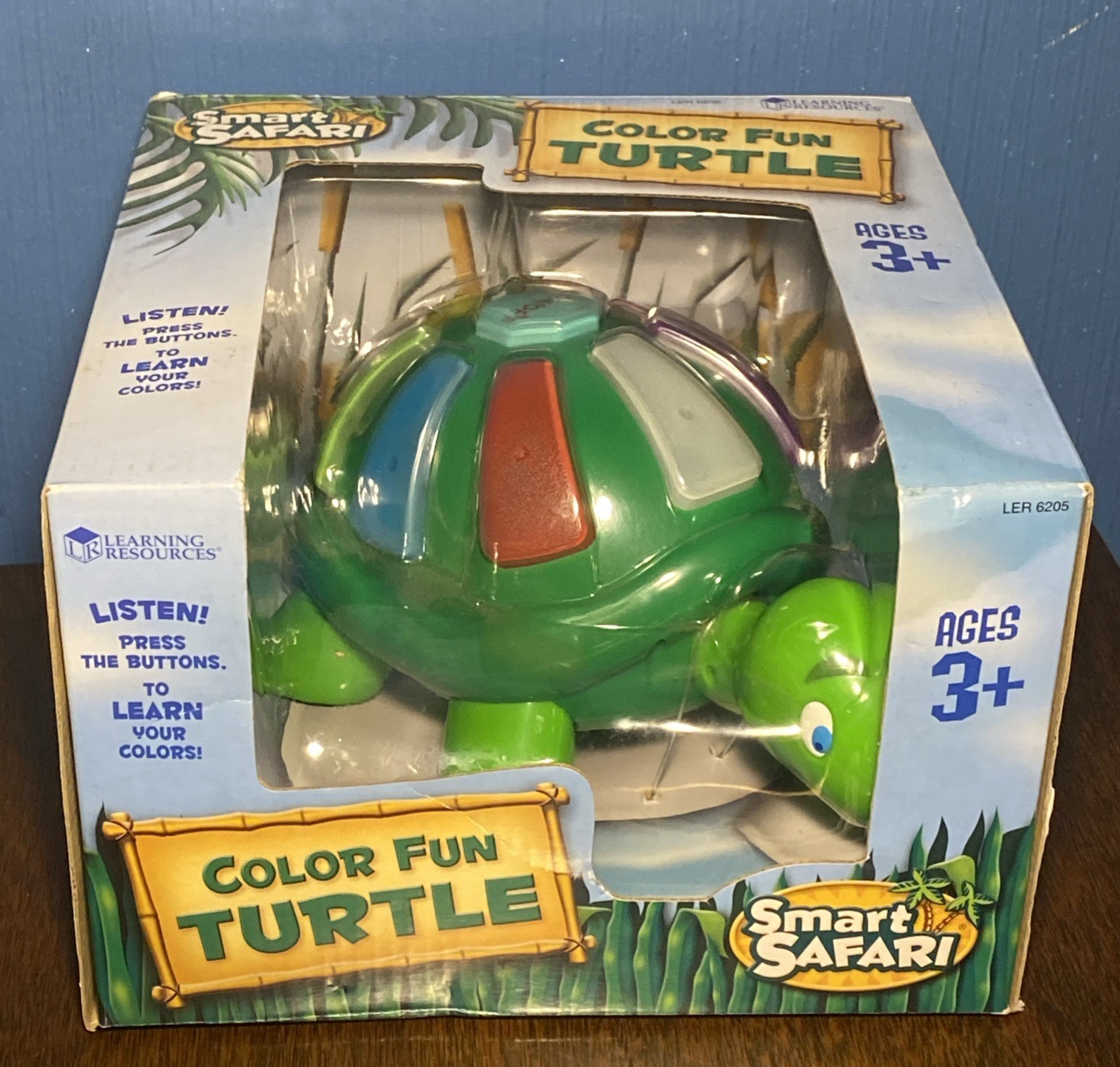 SMART SAFARI Learning Resources Educational Toy – COLOR FUN TURTLE Game, New NOS