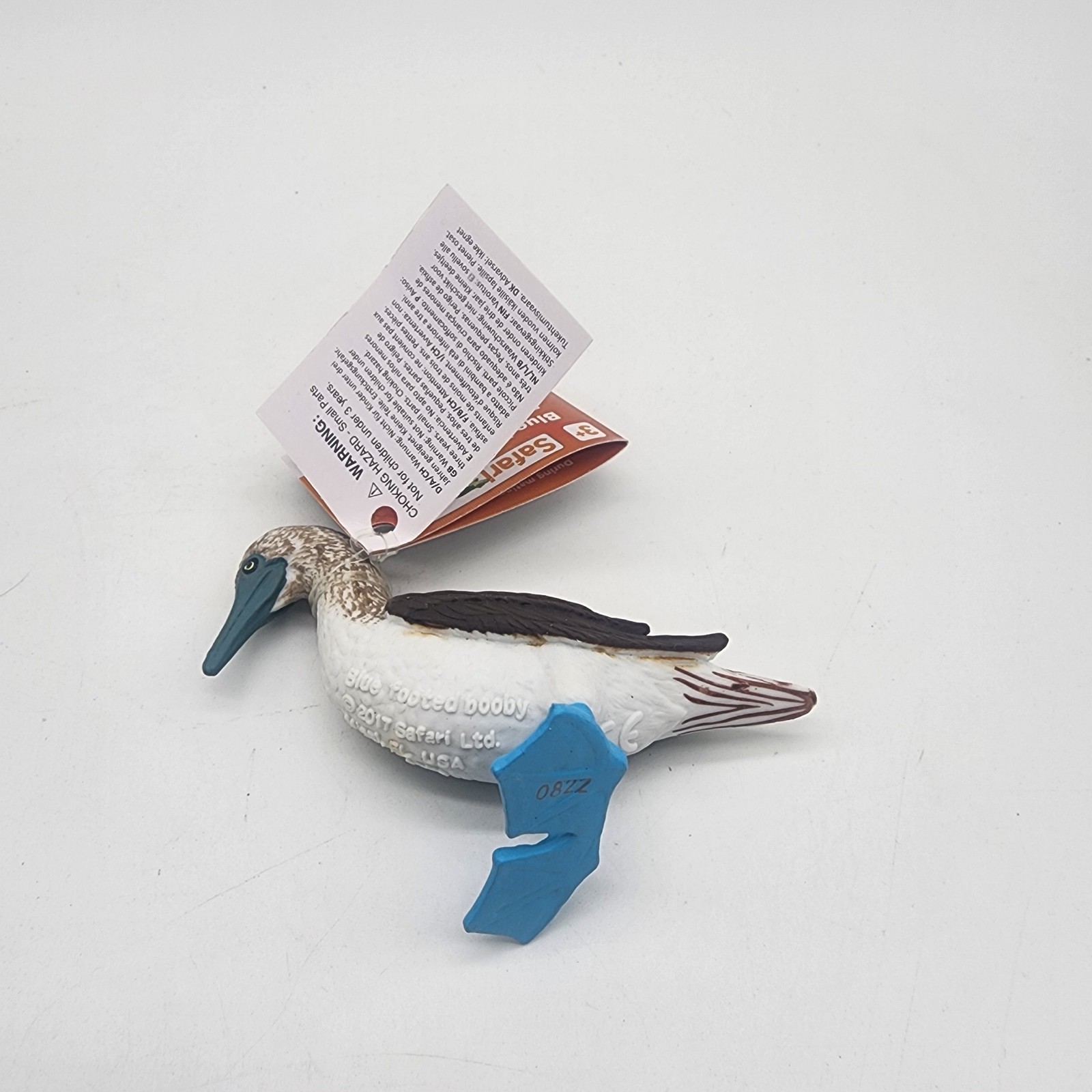 Blue Footed Booby, Bird, Very Realistic Rubber Model, Hand Painted Figurine 3″