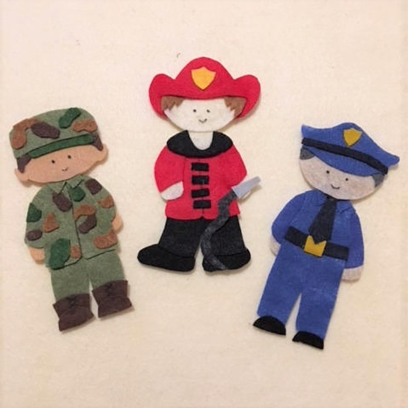 14 Community Helpers Felt Story Set for Felt or Flannel Board Play