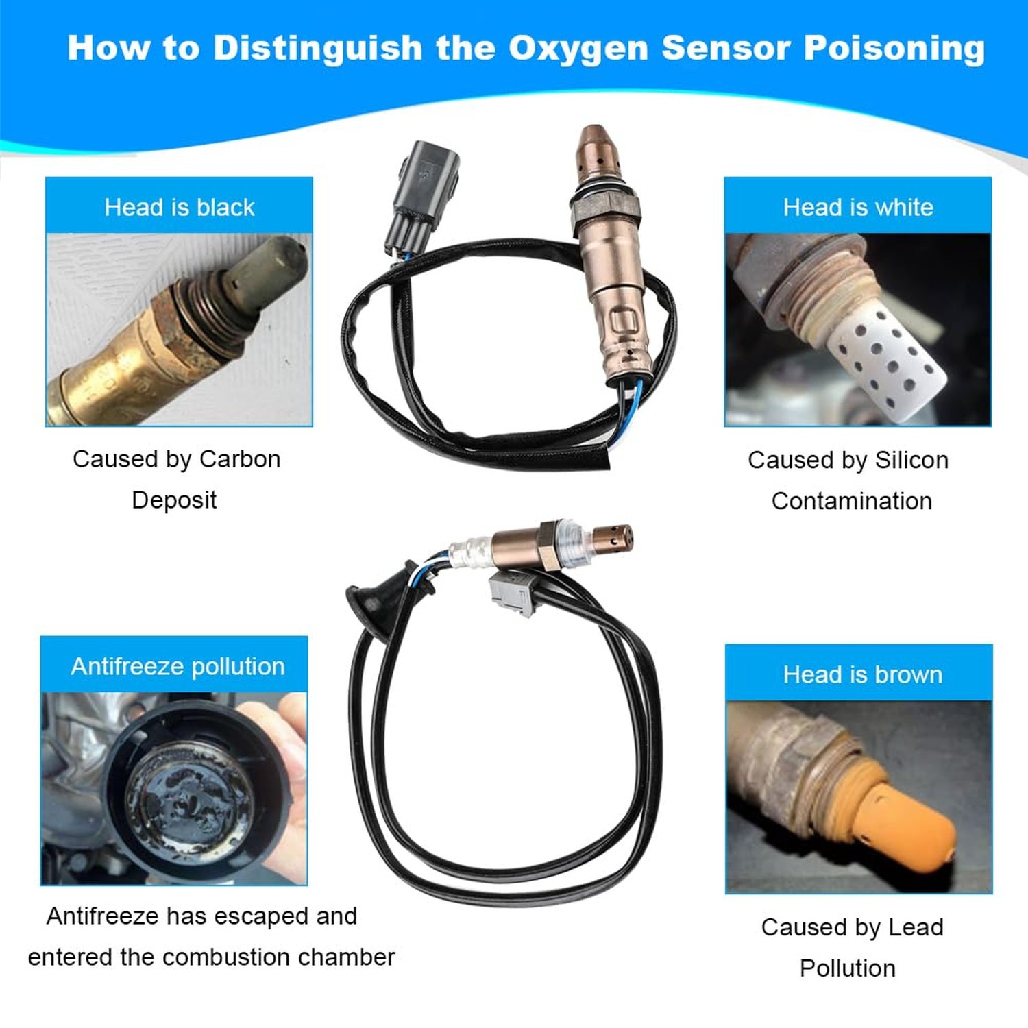 JDMON 2PCS O2 Oxygen Sensor Upstream & Downstream Replacement for Toyota Coro…