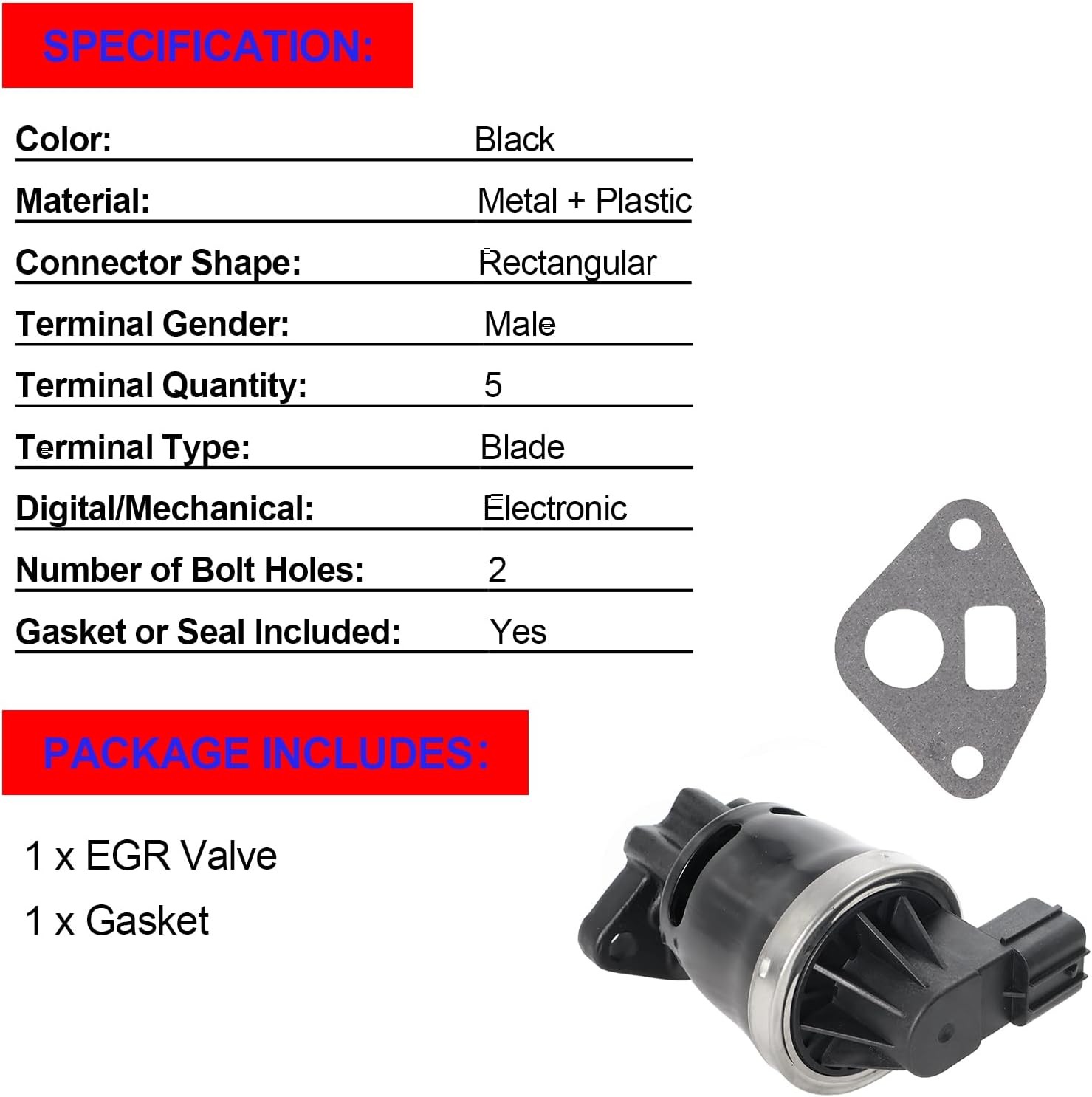 Exhaust Gas Recirculation (EGR) Valve for Honda, for Civic Hybrid 1.3L 1.8L 2.0L