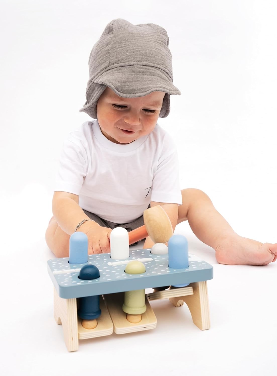 small foot Game Arctic Made of FSC 100%-Certified Wood, Hammer Bench for Kids Ag