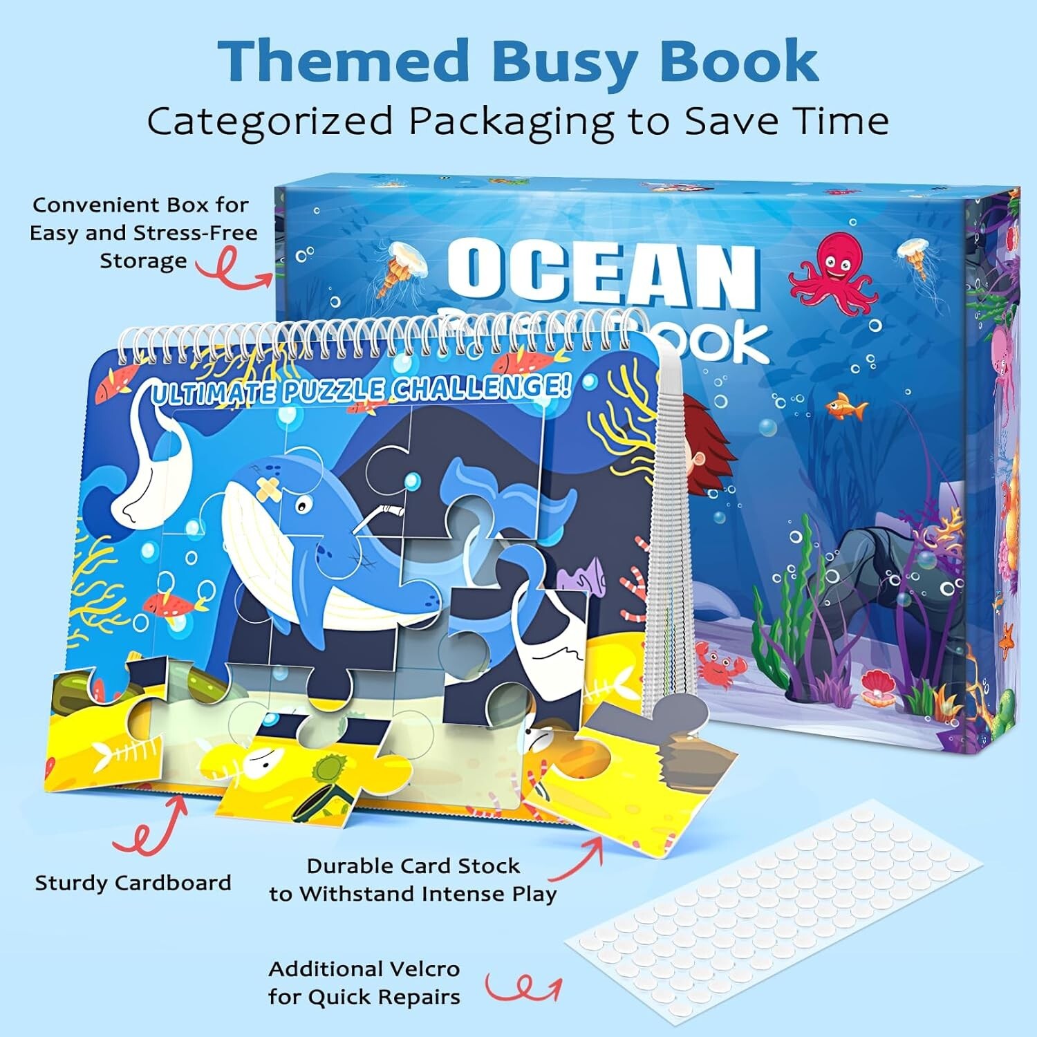 Preschool Busy Book for Toddlers Montessori Educational Learning Activity 3+