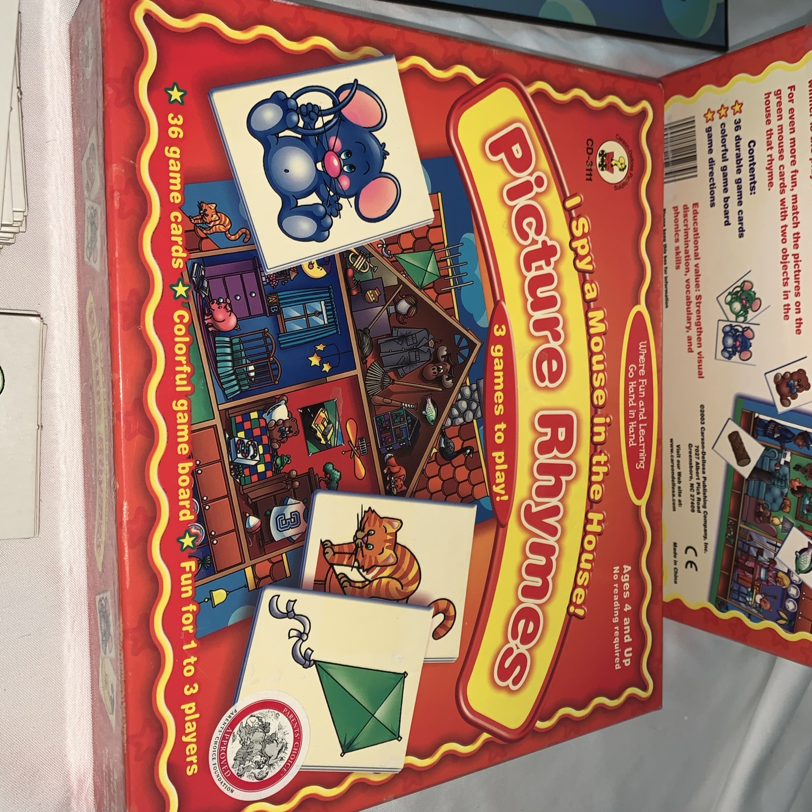 Picture Rhymes I Spy A Mouse in the House Game Excellent Very good condition