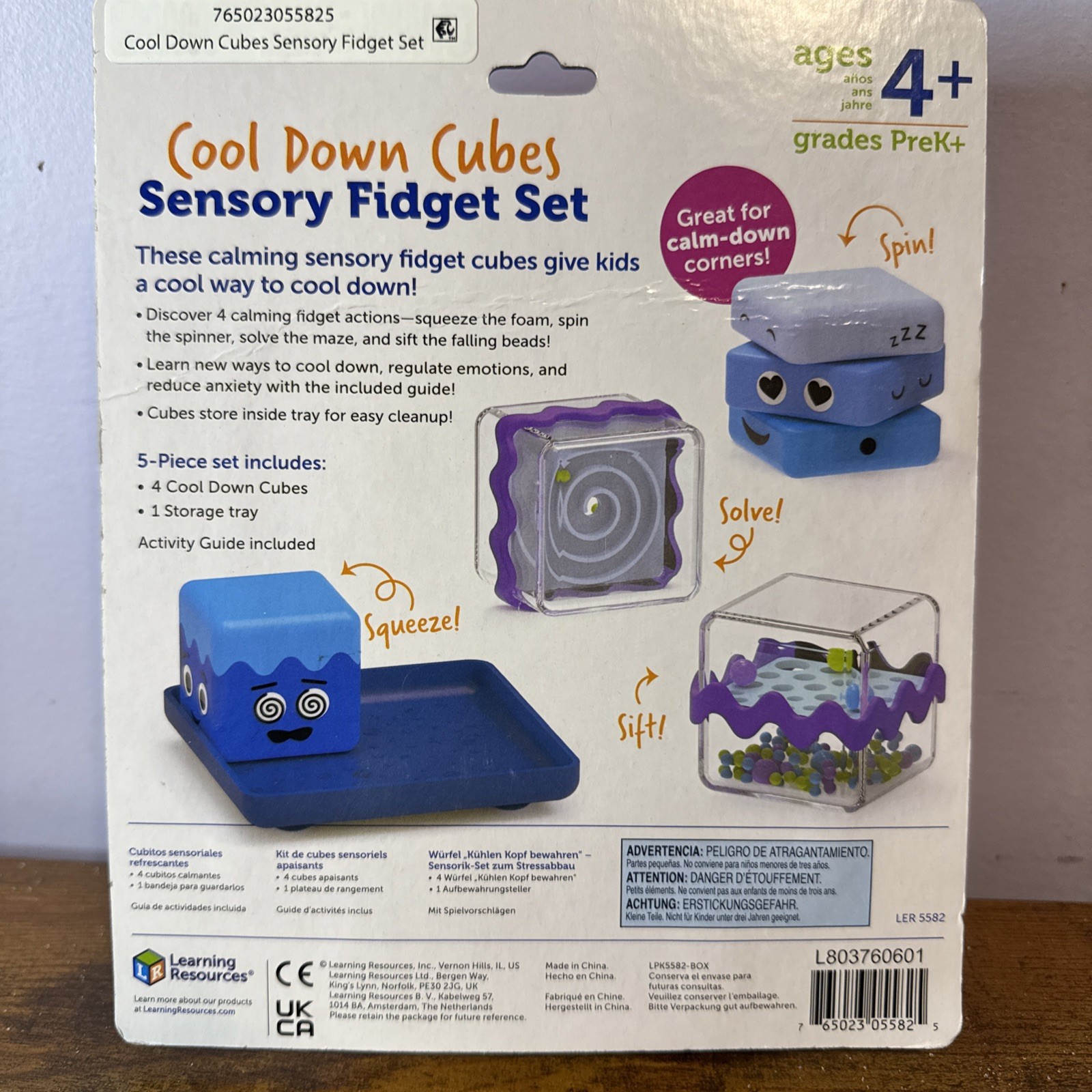 Learning Resources Cool Down Cubes Sensory Fidget Set, Fidgets for Kids New