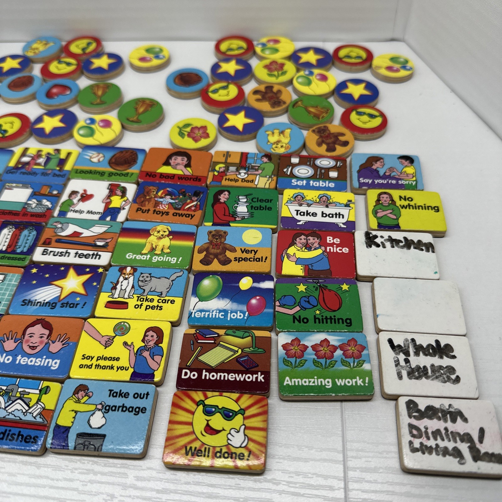 Melissa & Doug Responsibility Reward Chore Chart Magnets Replacement 110 Pieces