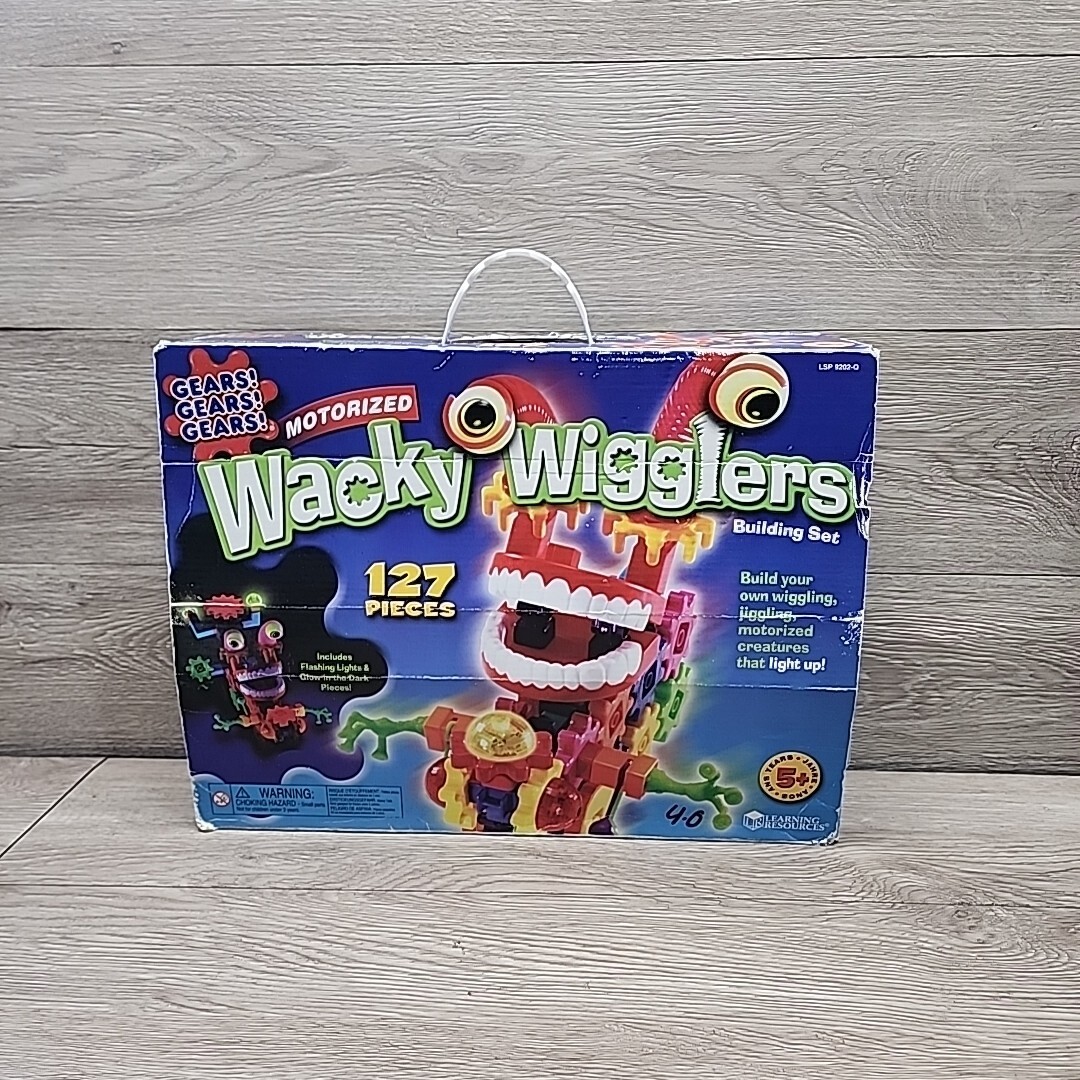 COMPLETE Learning Resources Wacky Wigglers 127 Piece Buliding Set Motorized WORK