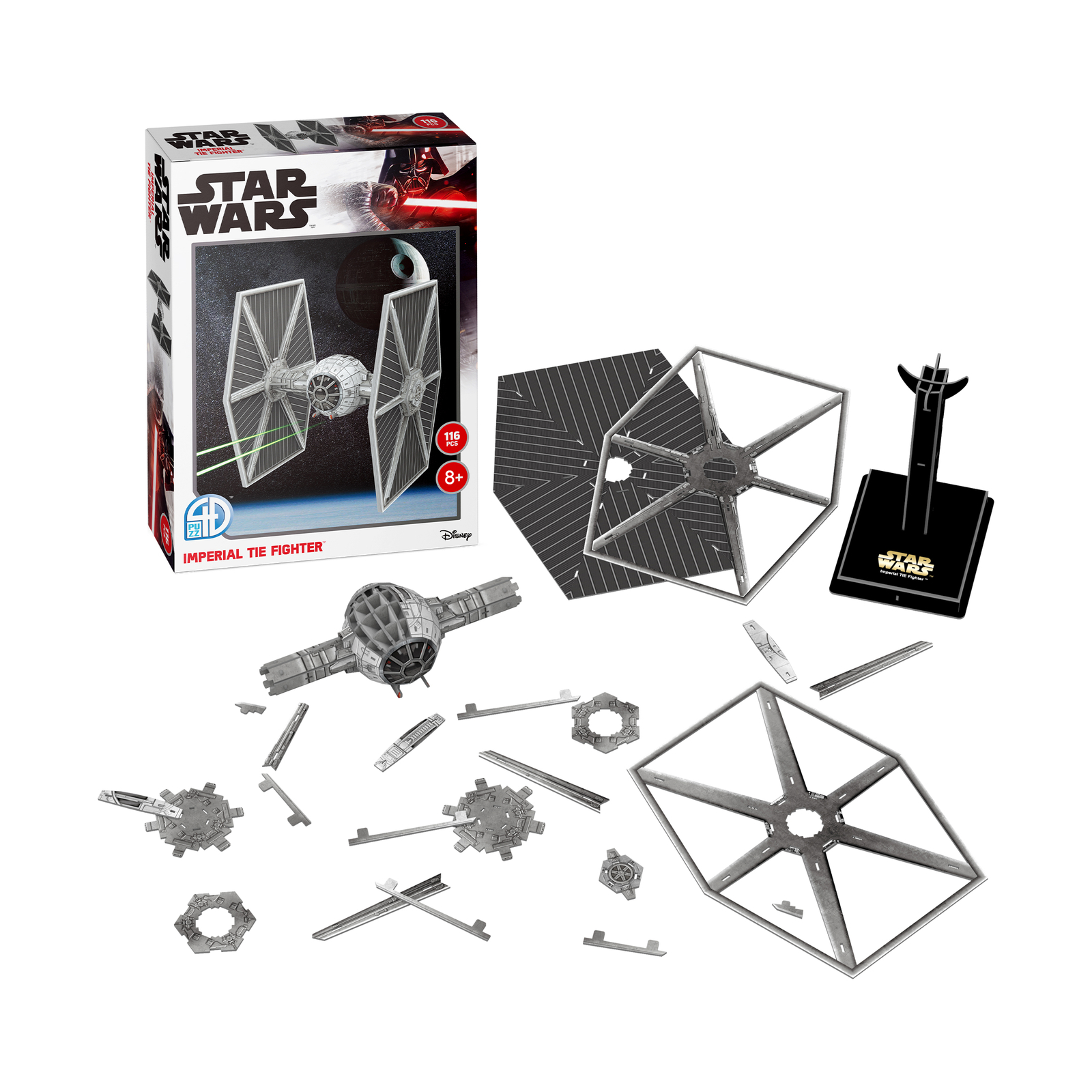 New – 4D Cityscape Star Wars – Imperial TIE Fighter Paper Model Kit: 116 Pcs