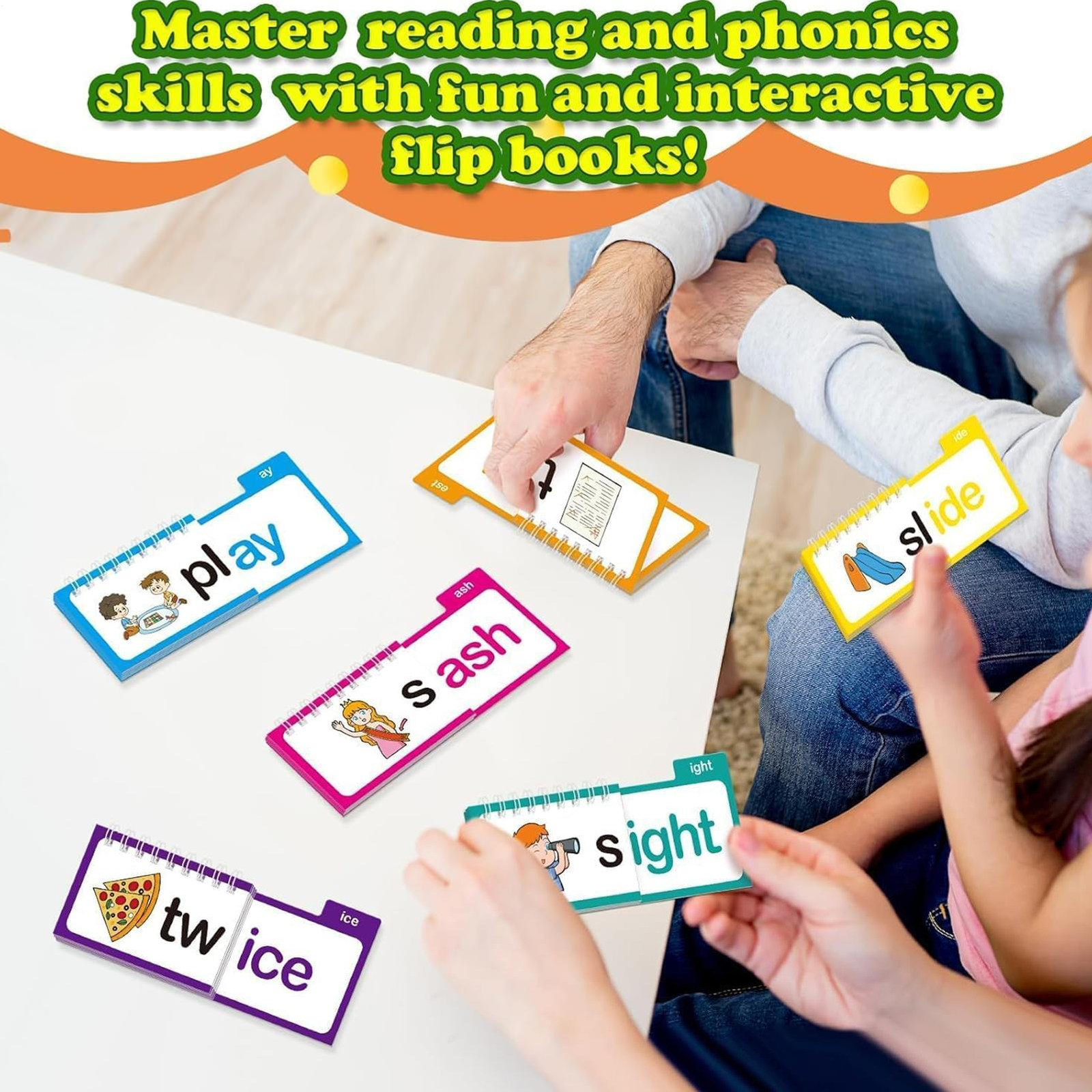 30 Read And Rhyme Flip Books Word Family Build Book Educational Reading Games