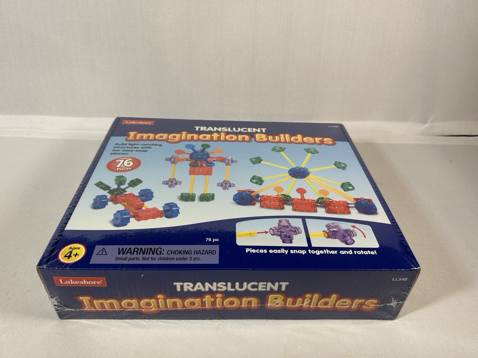 Lakeshore Translucent Imagination Builders 76-Piece Construction Set Ages 4+ New