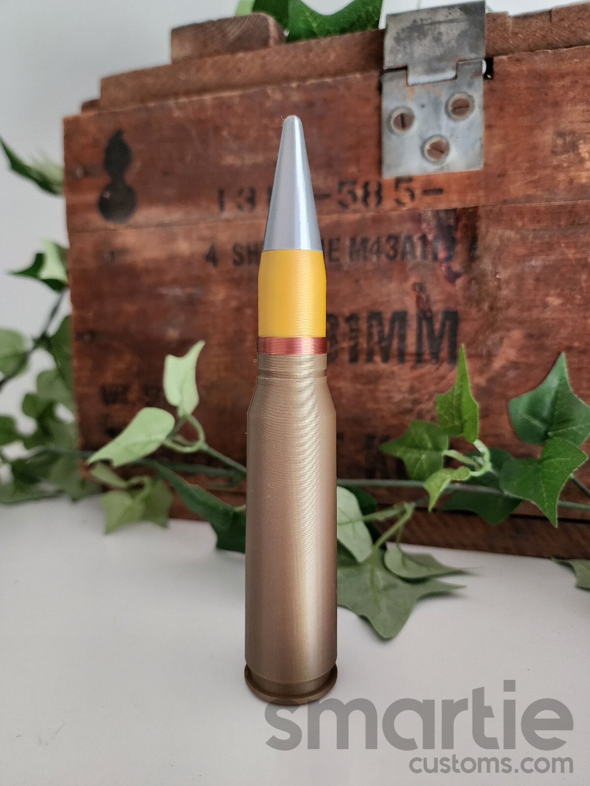 2 – DUMMY 20mm Autocannon Ammunition – Accurate Size Plastic Replica