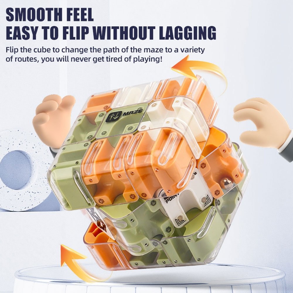 Puzzle Maze Cube,Large Labyrinth 3D Puzzle Maze Cube,Engaging Brain Teaser Toy