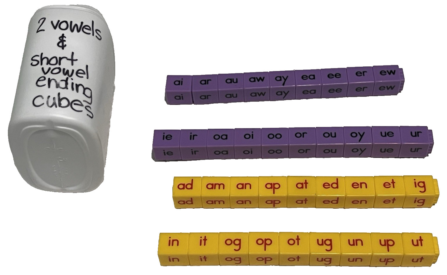 Reading Manipulatives, Didax Unifix Phonics Cube Set With 265 Cubes & Booklet