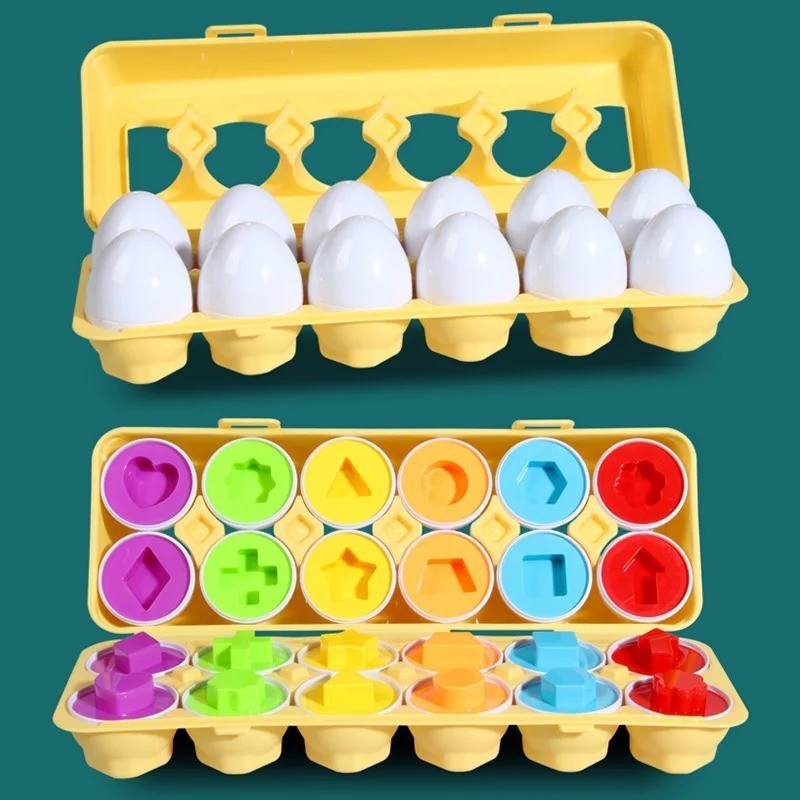 Eggs Screws 3D Puzzle Montessori Learning Education Math Toys Kids Shape Match