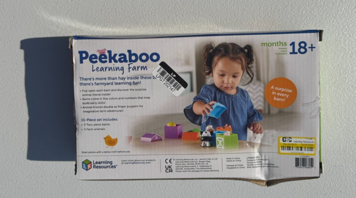 Learning Resources Peekaboo Learning Farm – Educational Toy Set (Damaged Box)