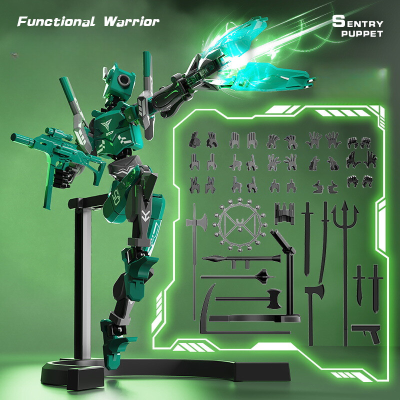 Mechanical Sentinel Magnetic Humanoid Multi-Gesture Fully-Joint Movable Assembly