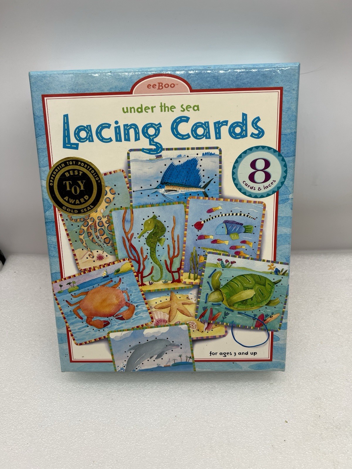 Eeboo Under The Sea Lacing Cards Complete! EUC!