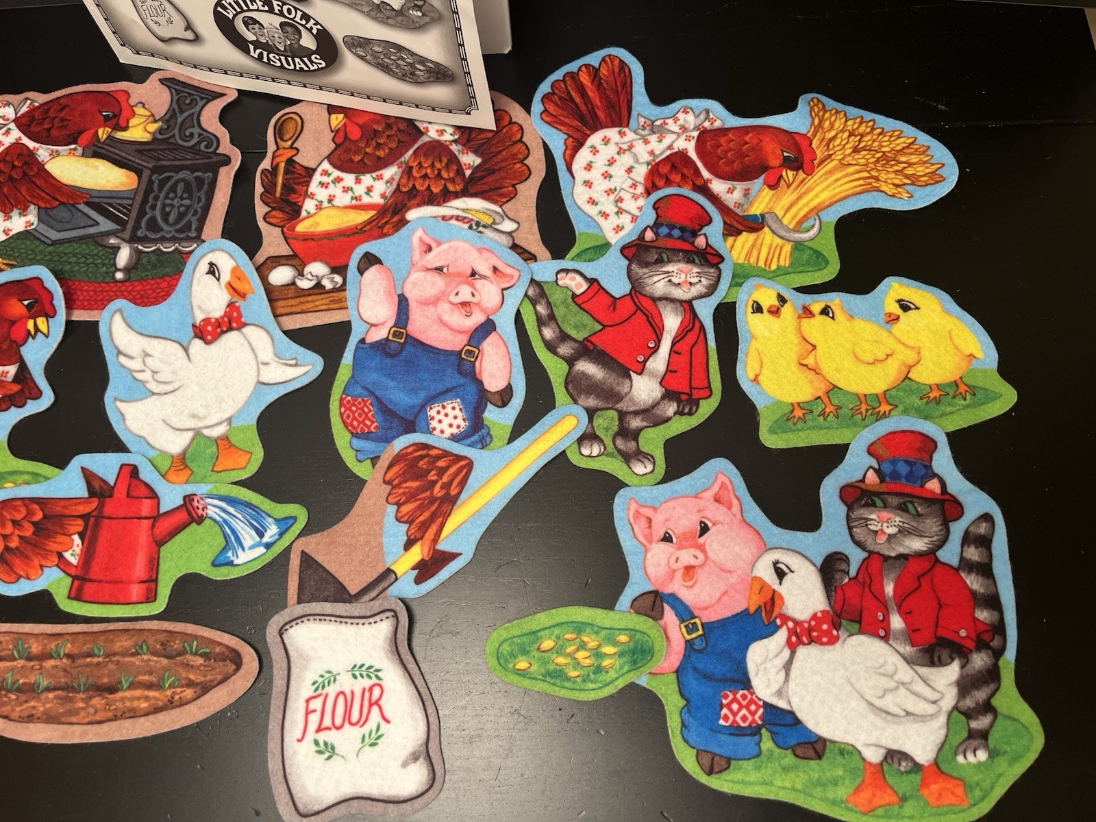 Little Folk Visuals Little Red Hen Story Precut Flannel/Felt Board Pictures