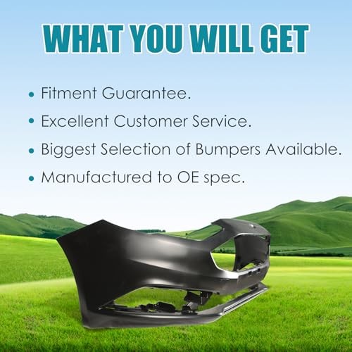 17-18 Ford Fusion w/o Tow Hook/Sensor Hole Primed Front Bumper Cover FO1000718