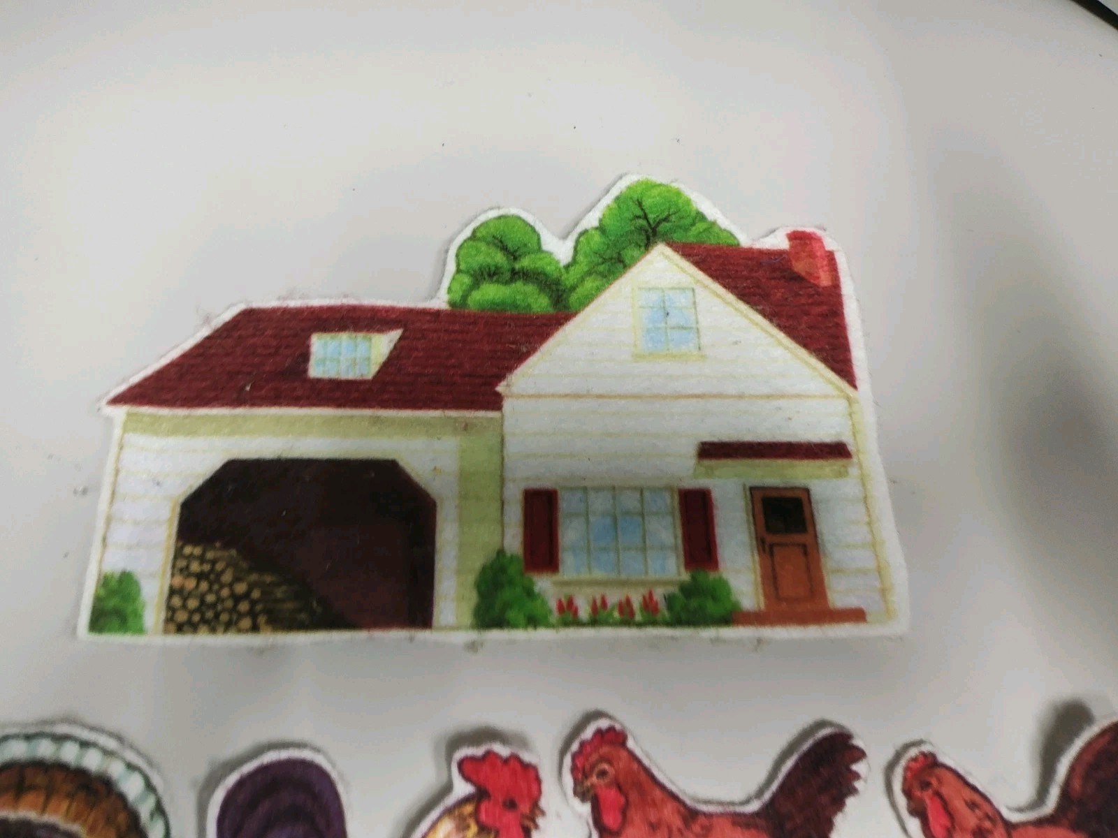 Felt Story Board Characters – Children – House – Chickens & Rooster – Mom & Dad