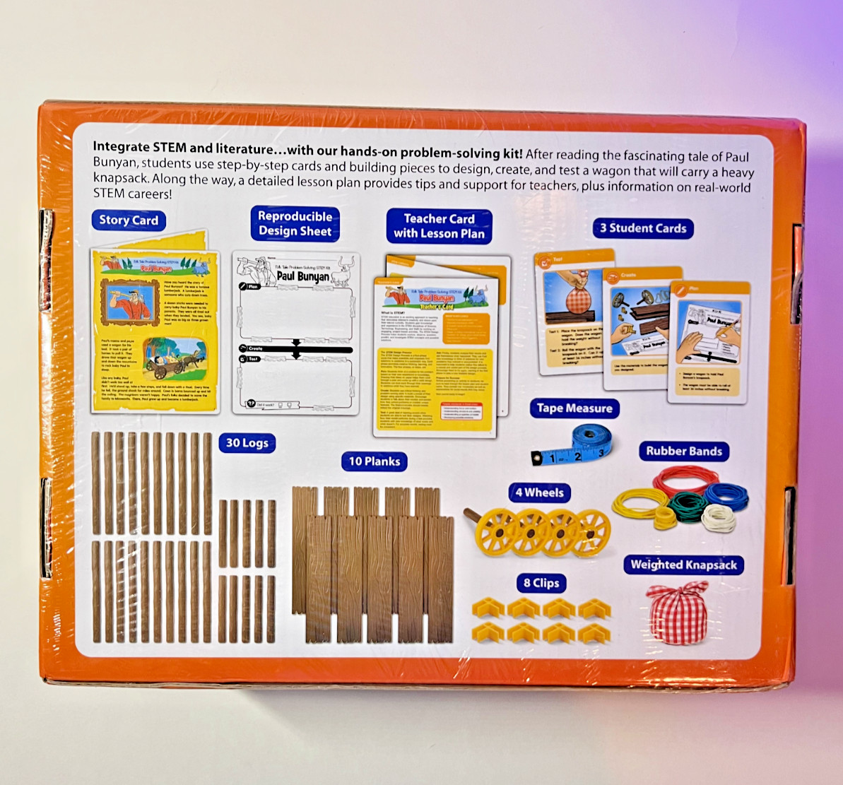 NEW – Lakeshore STEM Paul Bunyan Folk Tales Problem Solving Kit Grades 2-3