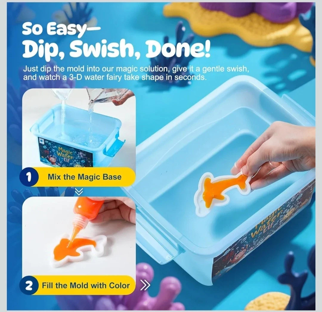 Magic Water Elf Create Your Own Magical Water Pets Kit 10 Colors 23 PCS STEM Toy