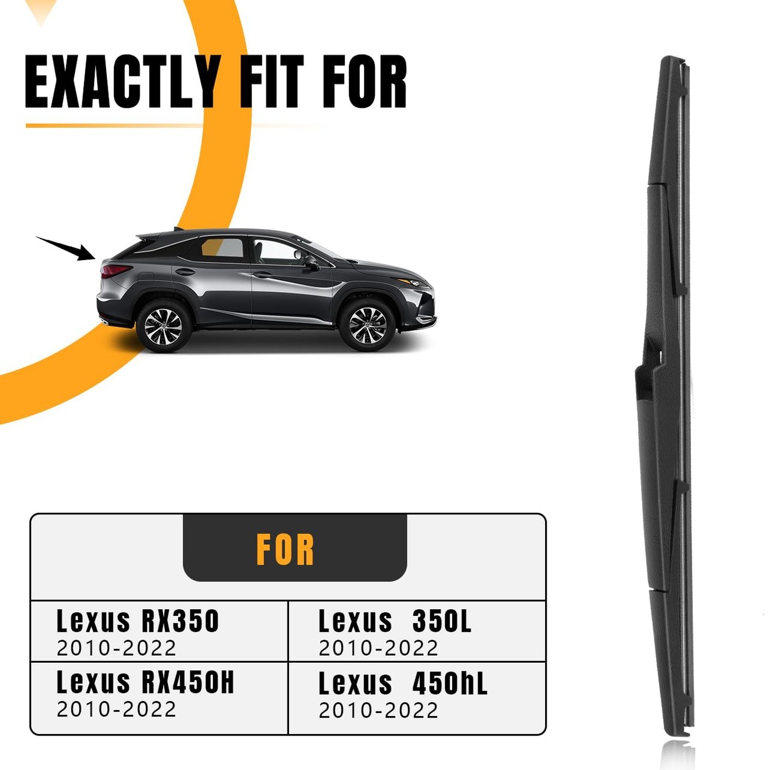 AUTOBOO 16″ Rear Windshield Wiper Blade Replacement for Lexus RX350 RX450H 35…