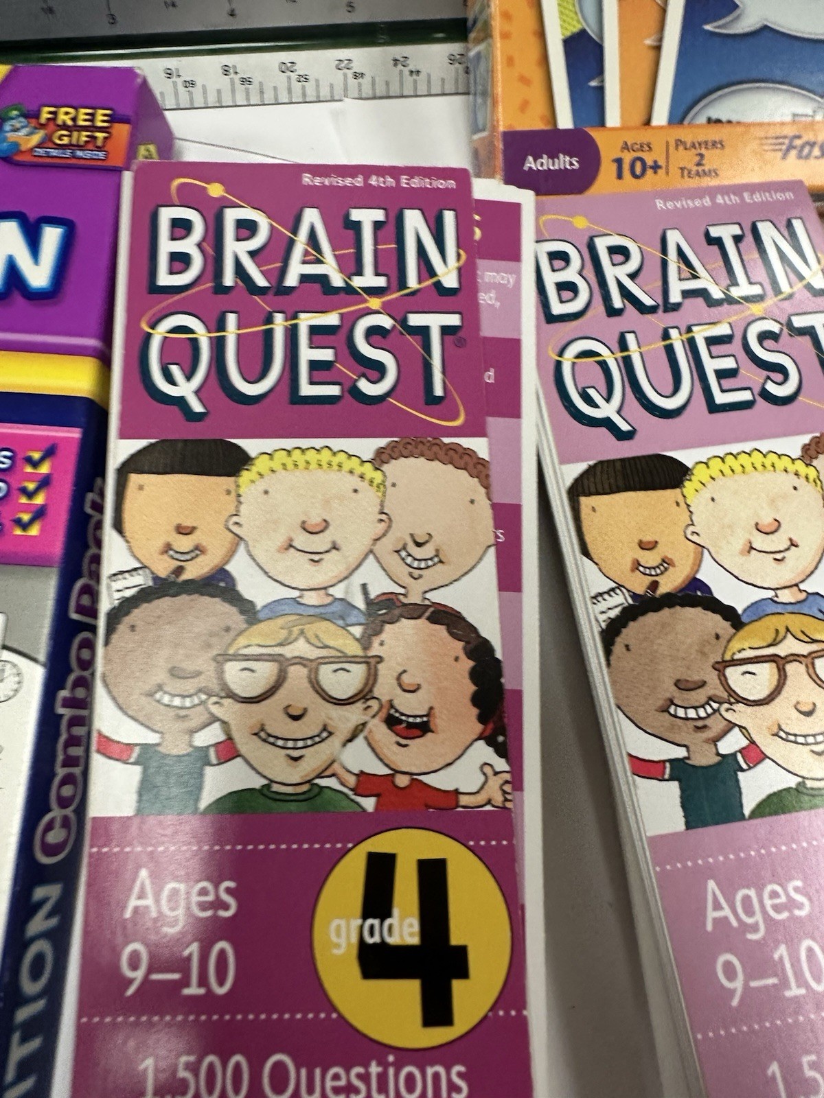 Educational Math Flash Cards & Card Games Lot – Brain Quest, Mad Gab