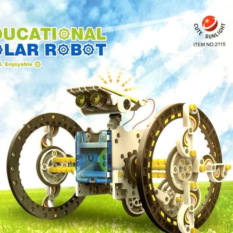 Two STEM Education Solar Powered Robot Building Kit DIY Science Experiment Toys