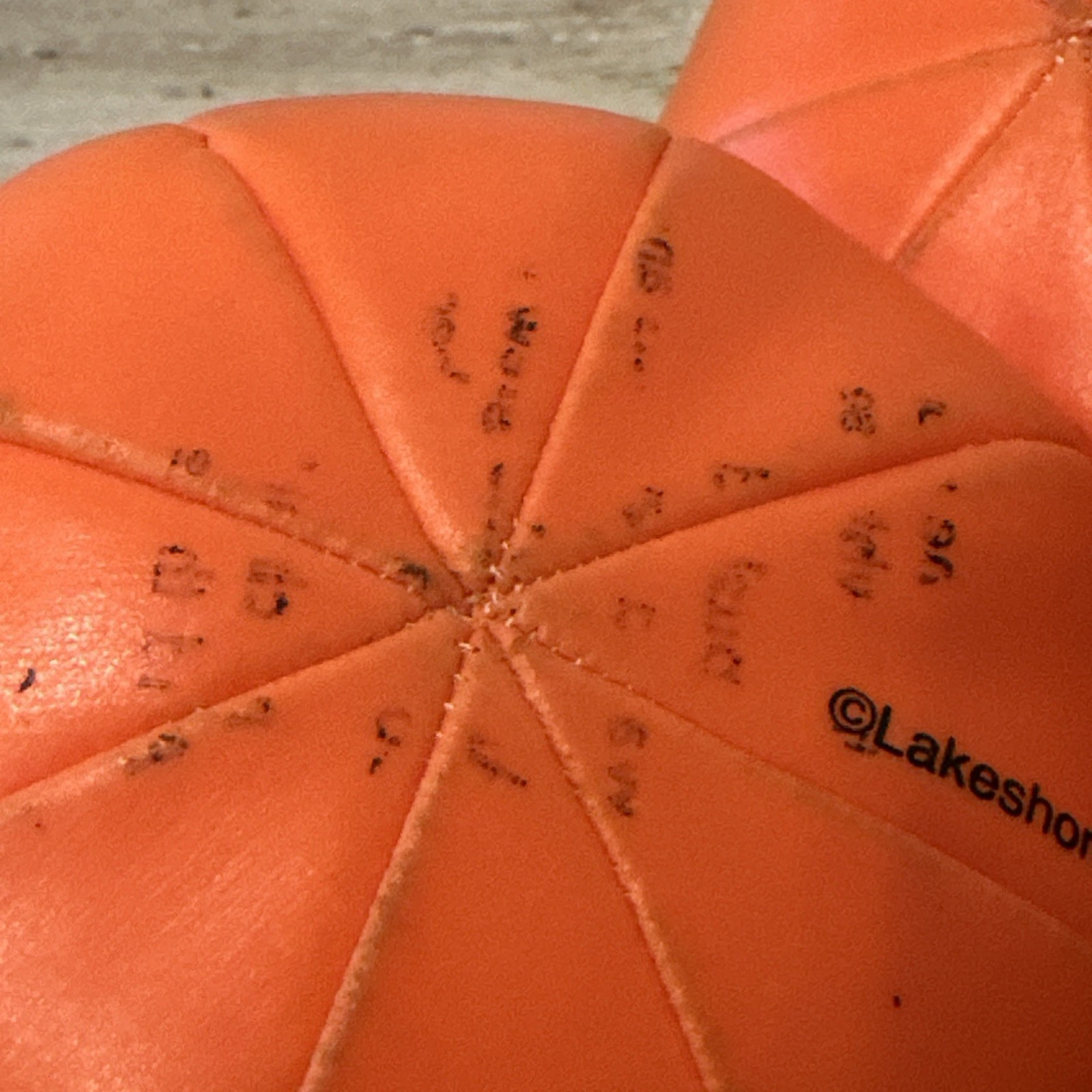 Lakeshore Learning Vintage Vinyl Puffy Stuffed Orange Pumpkins Lot Of 6