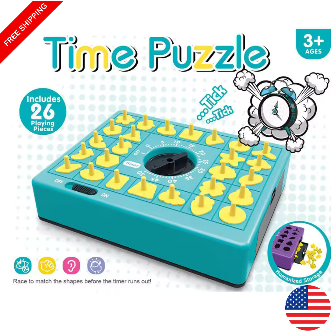 Pop Up Time Game Board Puzzle for Kids Shape Matching Educational Toy