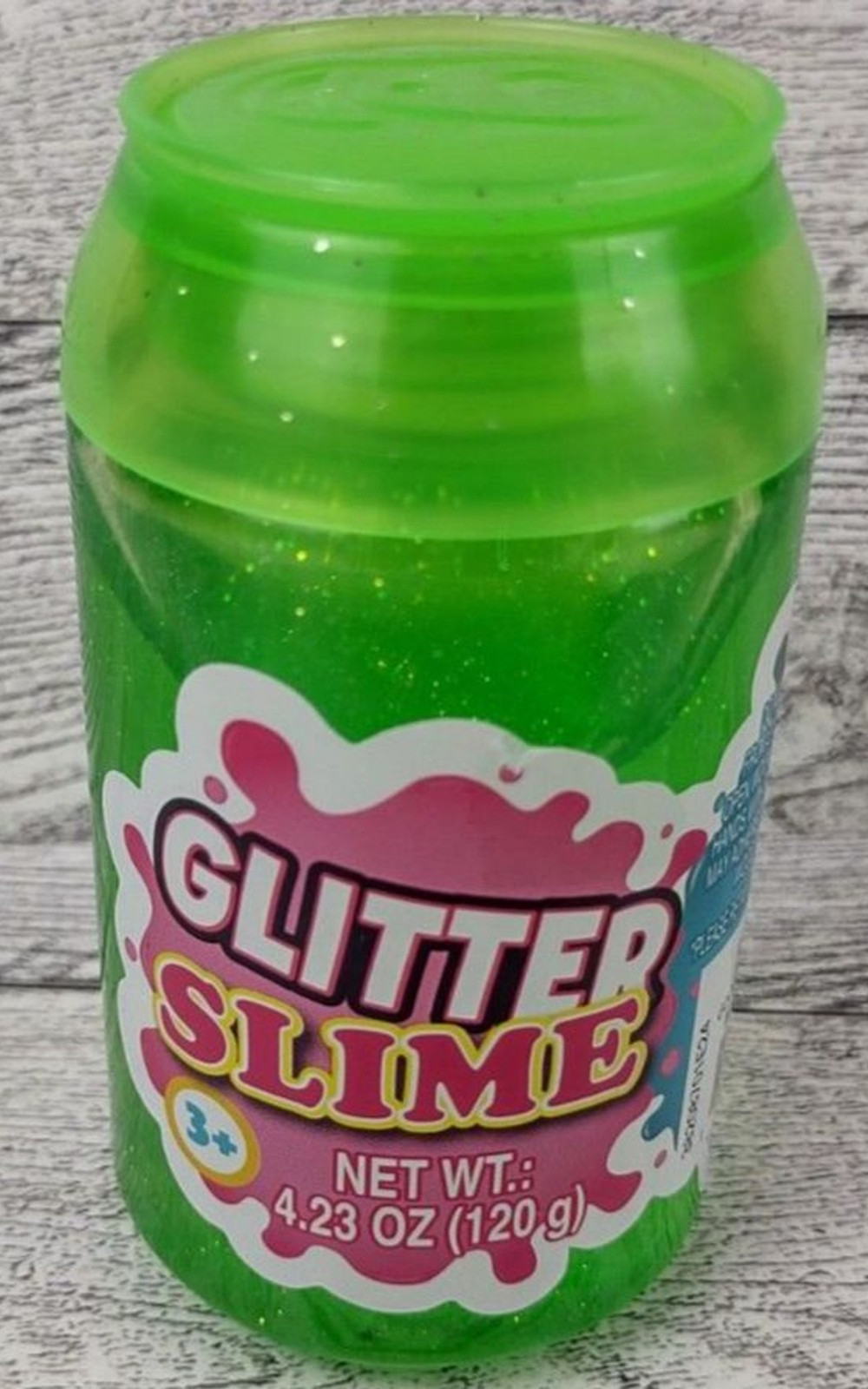 Green Glitter Slimy Slime Soda Pop Glittery Toy 4.23oz 120g Sealed ages 3+ small