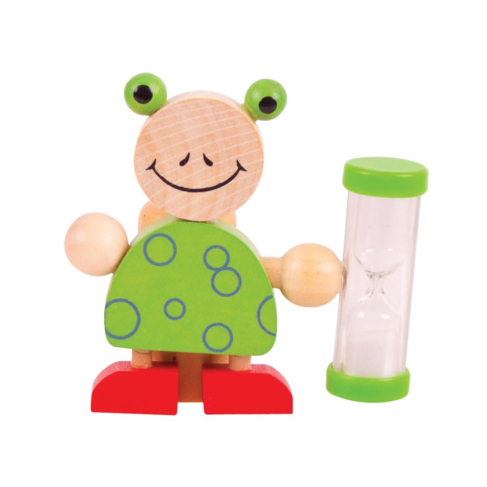 Bigjigs Toys Wooden Animal Tooth Brush Timers (Pack of 3) Teeth Cleaning Time