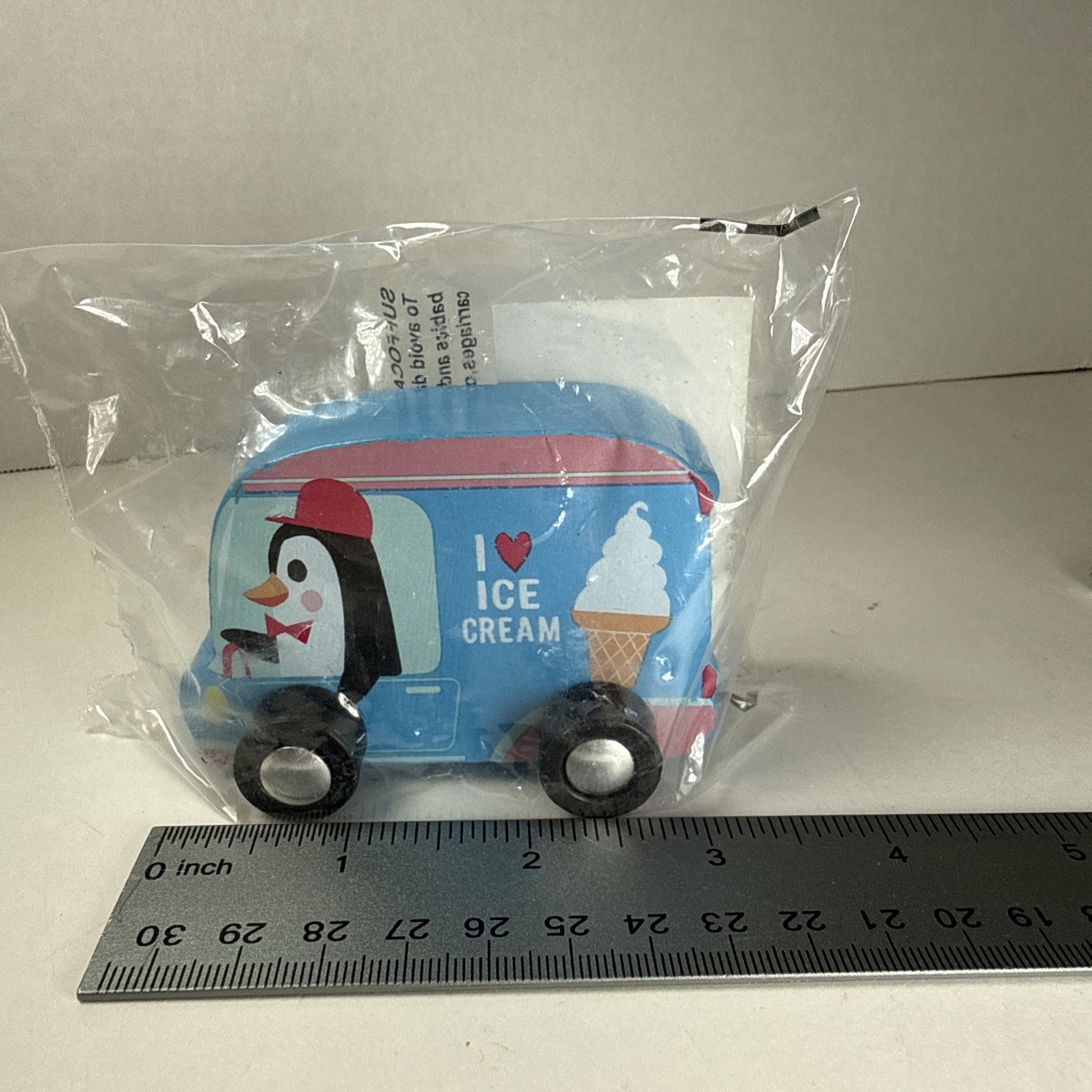 Target Bullseye’s Playground Valentine’s Day Wooden Penguin Ice Cream Truck Car