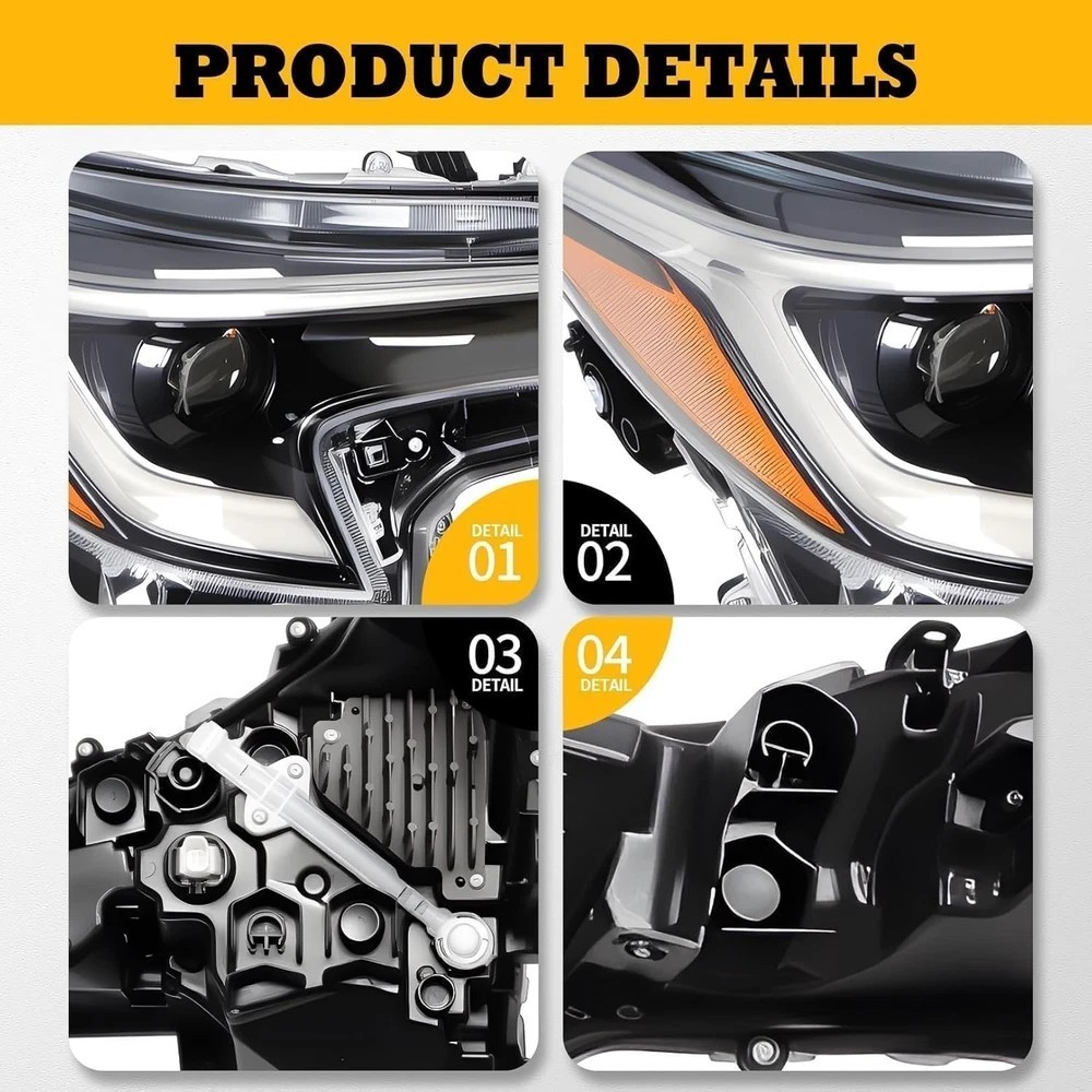 Right Passenger Side Headlight Assembly Compatible with 2023-2024 Corolla right