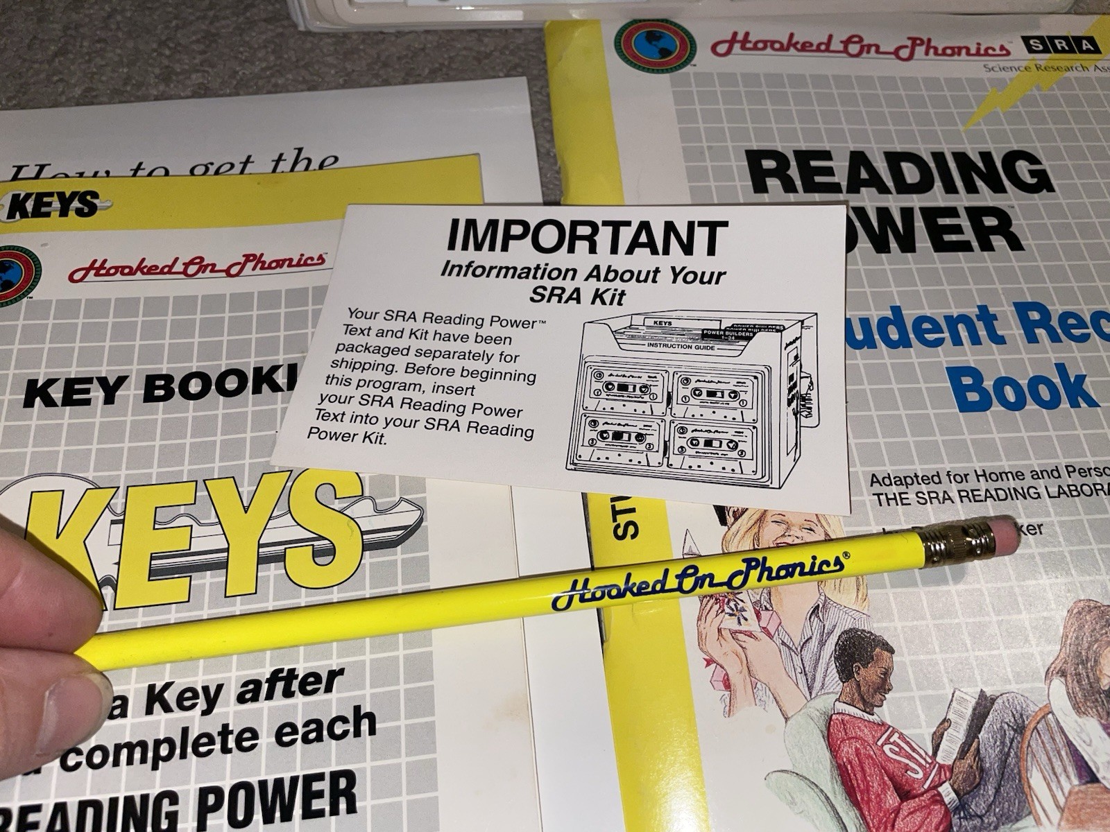 Hooked on Phonics Reading Power SRA Cassettes Booklet Key Set 1992 Vintage Read