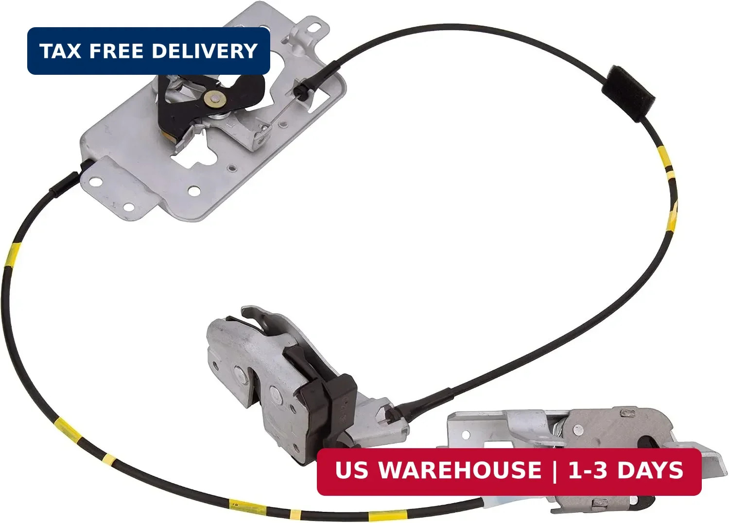 Left Driver Side Rear Door Lock Latch with Cable Compatible with Ford F-150 2004
