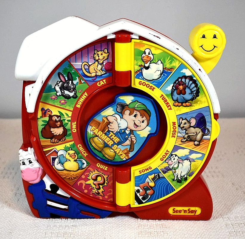 See n’ Say “The Farmer Says”, Model #B7593, 16 Animals, Quiz & Songs – Works!