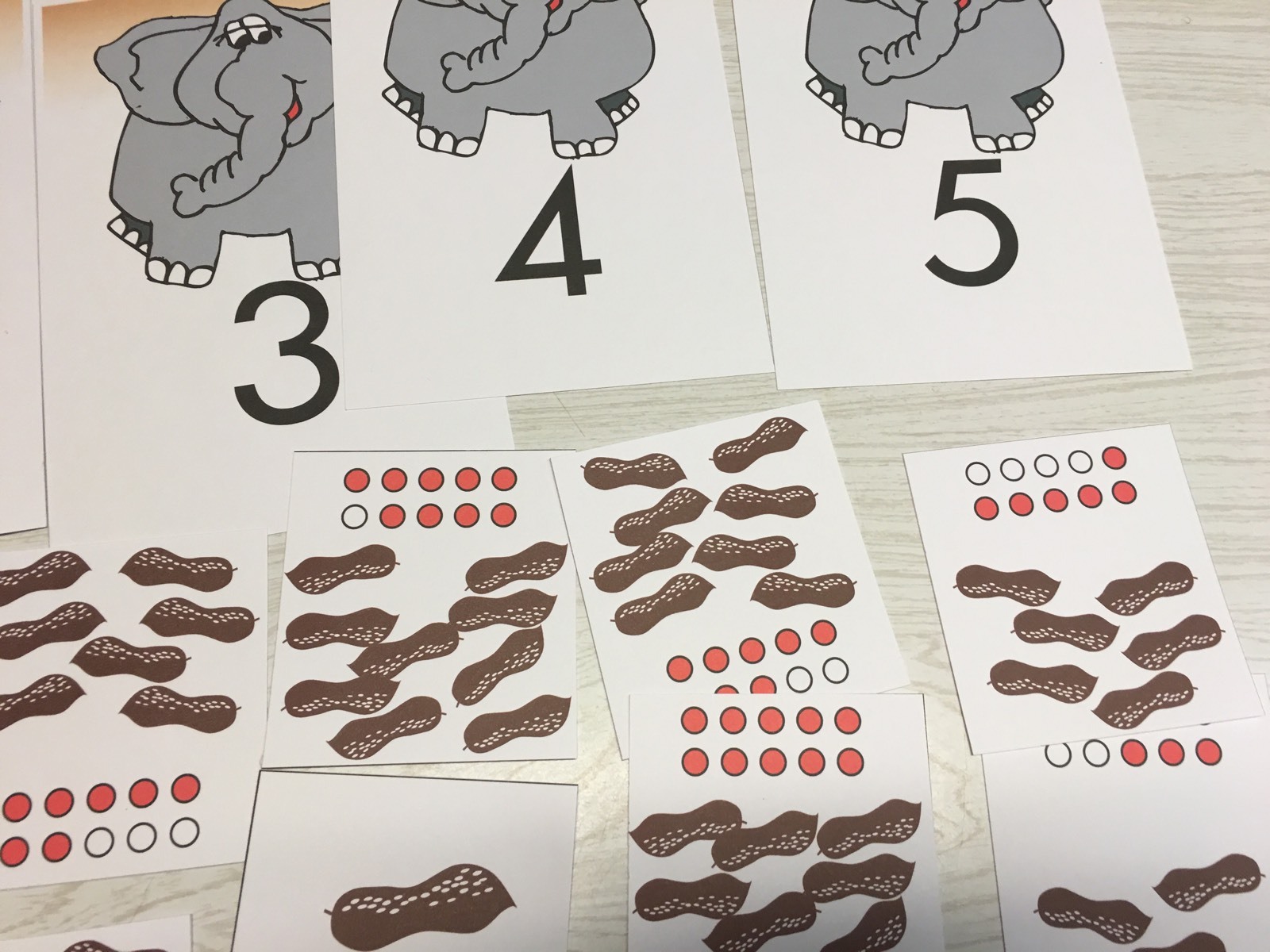Peanuts For Elephants Learning Center- Math Mats MATS – Laminated Mats