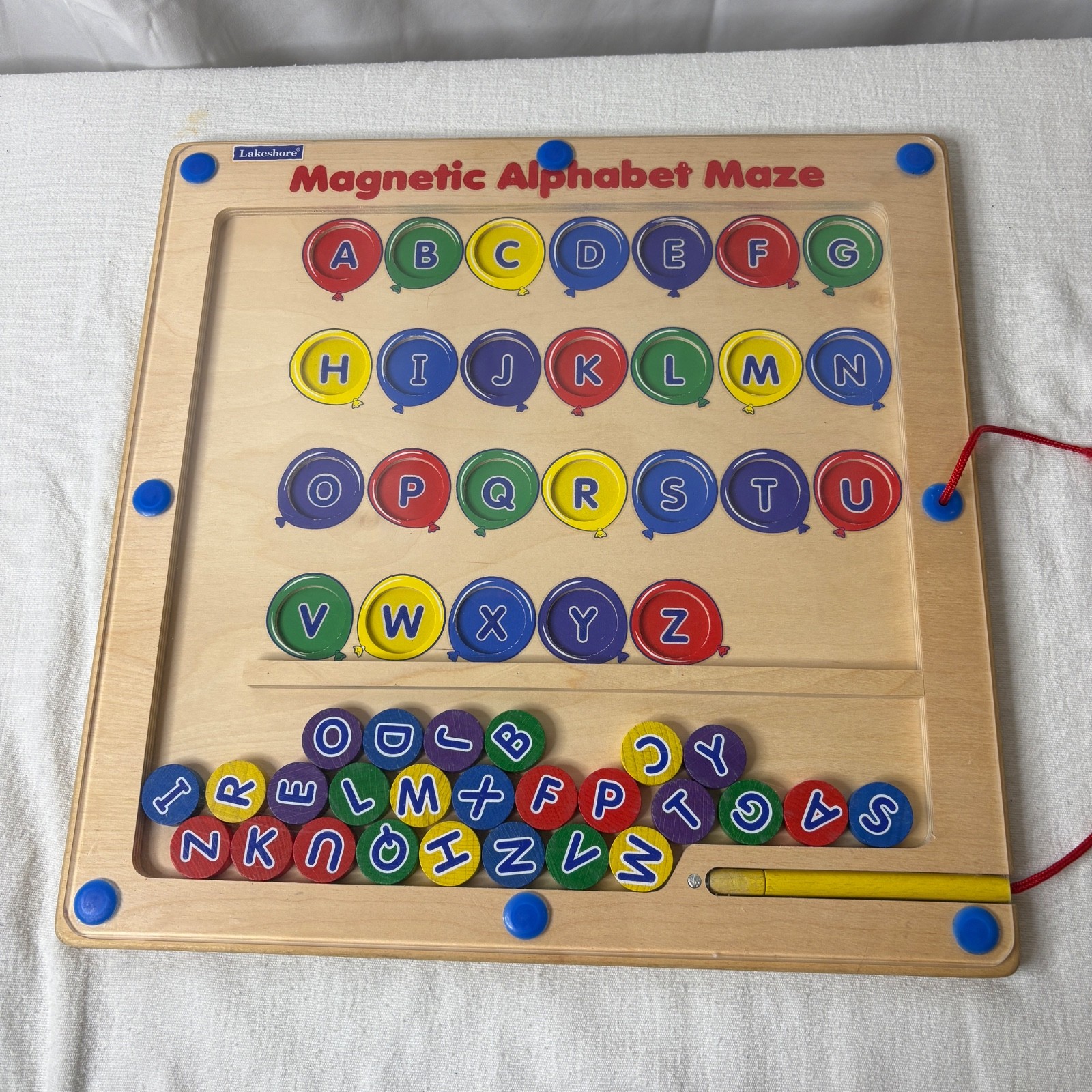 LAKESHORE LEARNING Magnetic Alphabet Maze Balloons Kindergarten Classroom STEM