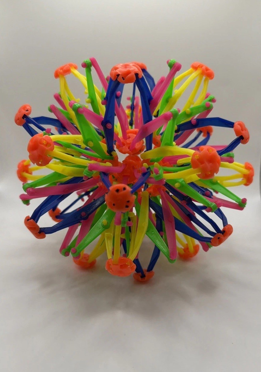 Hoberman Sphere Plastic Expandable Toy Rainbow, Small