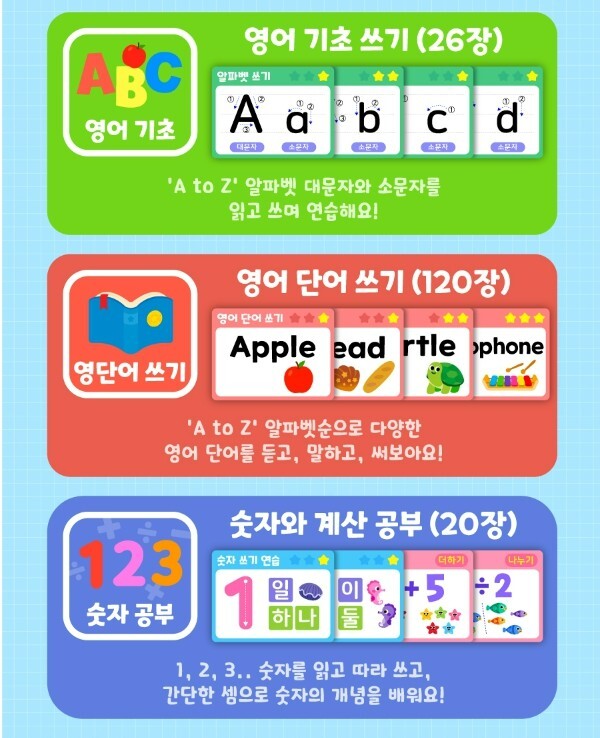 Express] Pinkfong Baby Shark Writing Pad Home School Board English Korean Study