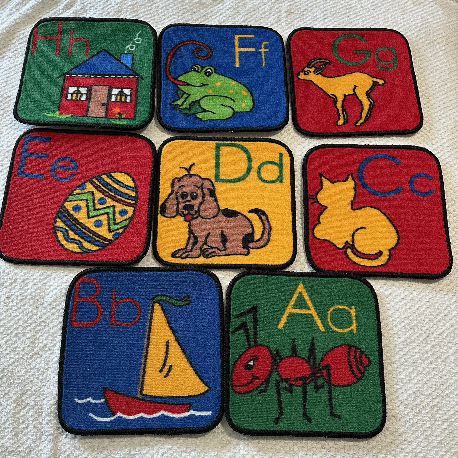 Alphabet Carpet Squares Kids Learning Home School 12 in