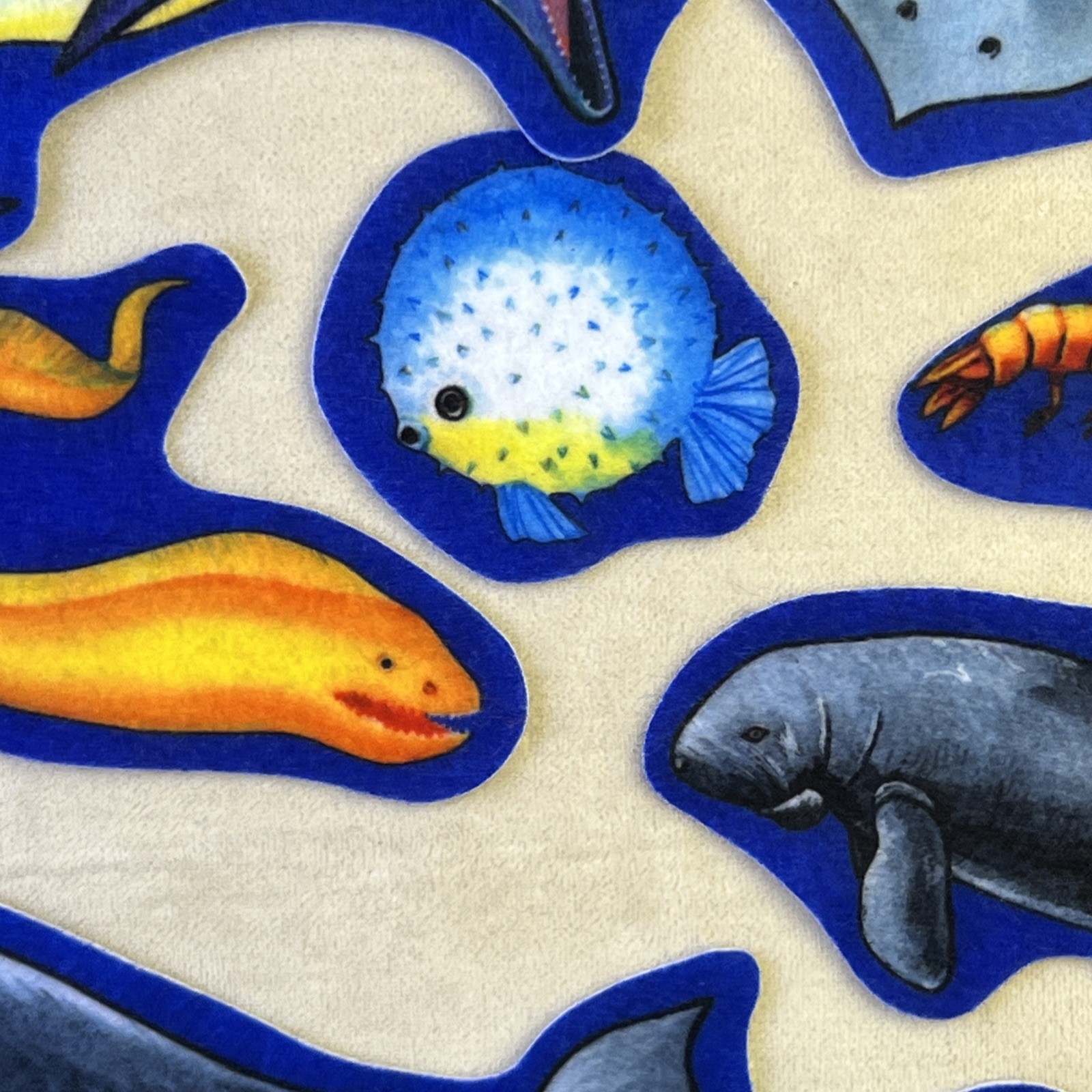 Little Folk Visuals Pre-Cut Felt Sea Life 36 Pieces Flannel Board School VBS Kid