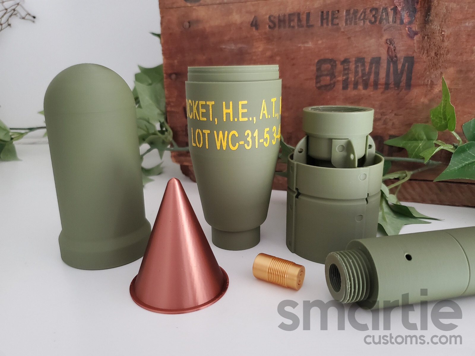 DUMMY M6A3 M7A3 2.26″ HEAT Bazooka Rocket Round – Accurate Size Plastic Replica