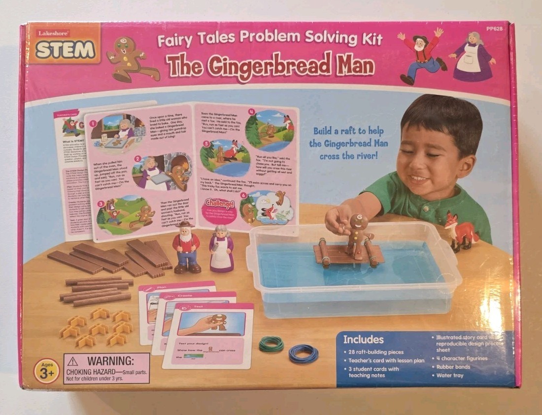 Brand New Lakeshore STEM Fairy Tales Problem Solving Kit – The Gingerbread Man